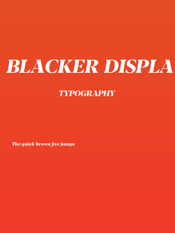 Blacker Display ExtraBold Italic Poster