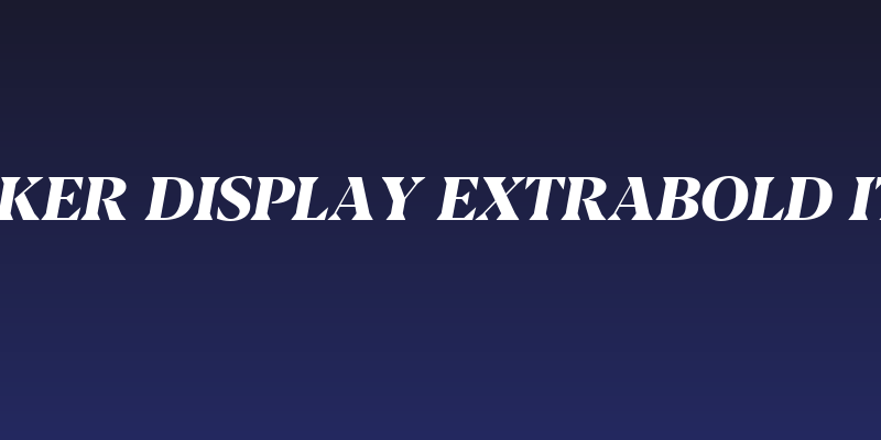 Blacker Display ExtraBold Italic Social Header