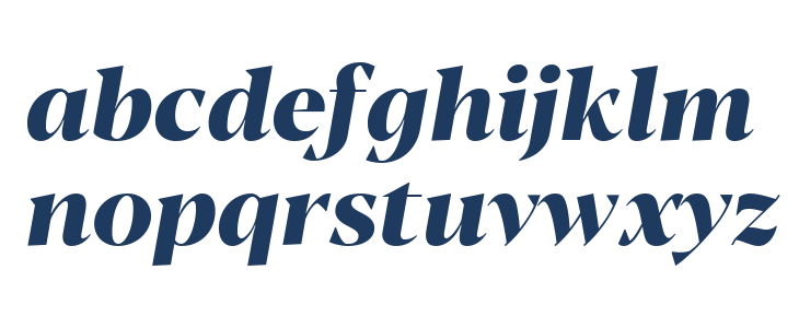 Blacker Display ExtraBold Italic Lowercase
