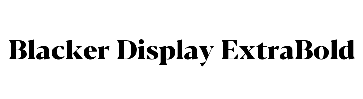 Blacker Display ExtraBold  免费字体下载