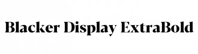 Blacker Display ExtraBold  Скачать бесплатные шрифты