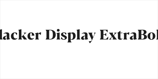 Blacker Display ExtraBold Logo