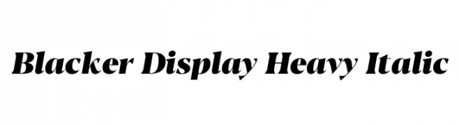 Blacker Display Heavy Italic  Frei Schriftart Herunterladen
