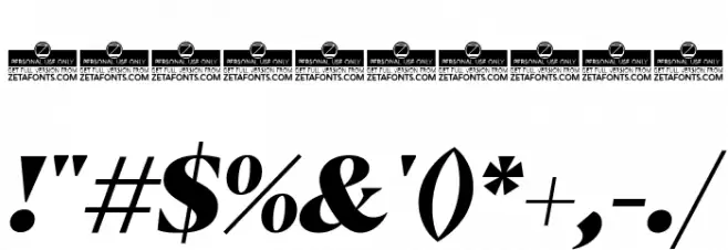 Blacker Display Heavy Italic Font OTHER CHARS