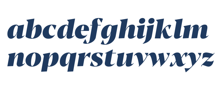 Blacker Display Heavy Italic Lowercase