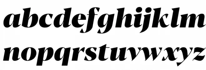 Blacker Display Heavy Italic फ़ॉन्ट लोअरकेस