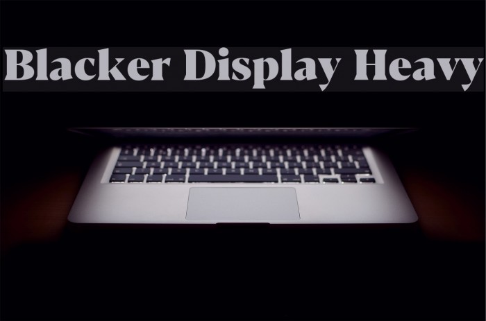 Blacker Display Heavy Example 1
