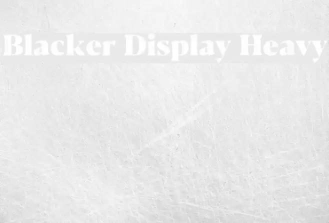 Blacker Display Heavy Font examples