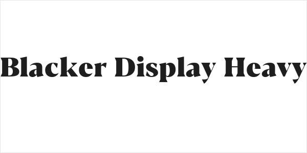 Blacker Display Heavy Logo