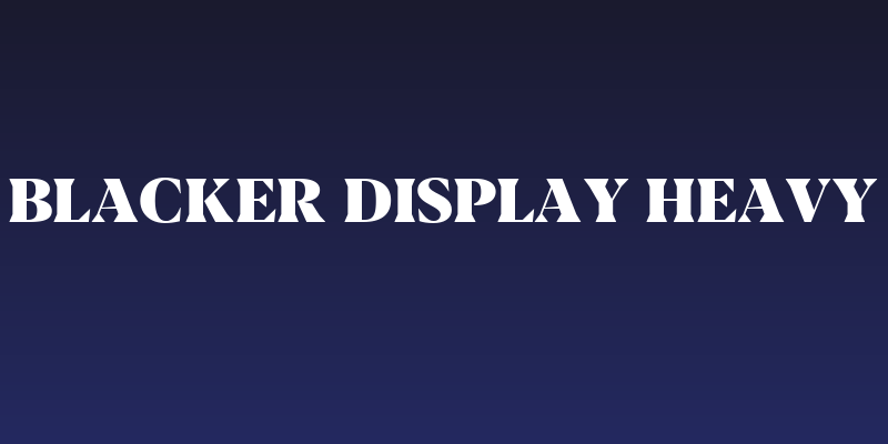 Blacker Display Heavy Social Header