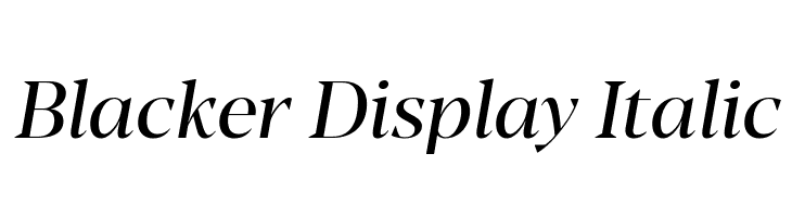 Blacker Display Italic  Descarca Fonturi Gratis