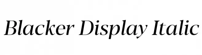Blacker Display Italic  Скачать бесплатные шрифты