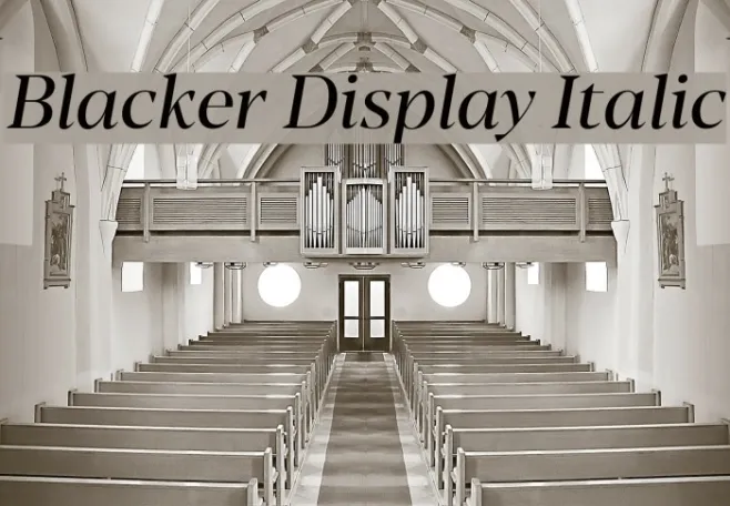 Blacker Display Italic Example 1