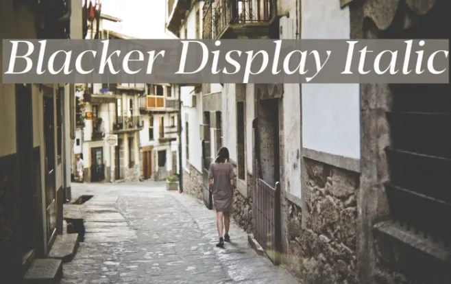 Blacker Display Italic Example 3