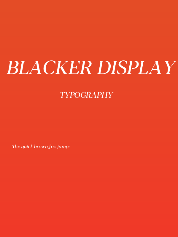 Blacker Display Italic Poster