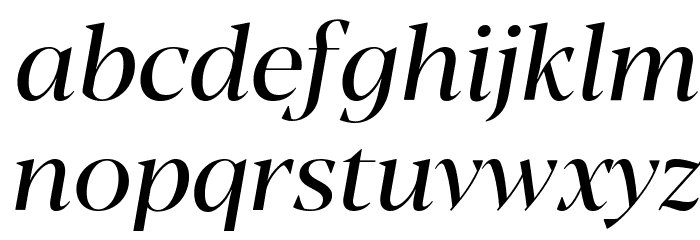 Blacker Display Italic Font LOWERCASE