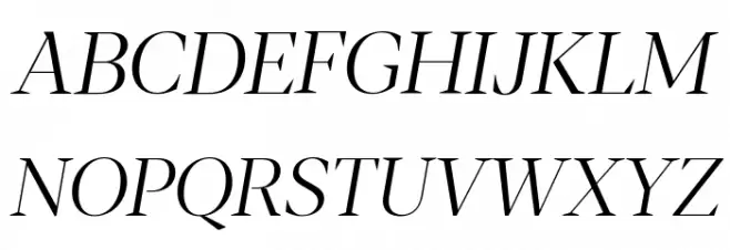 Blacker Display Light Italic फ़ॉन्ट अपरकेस