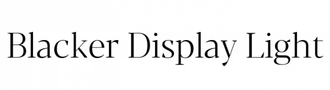 Blacker Display Light  Скачать бесплатные шрифты