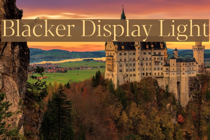Blacker Display Light Font examples