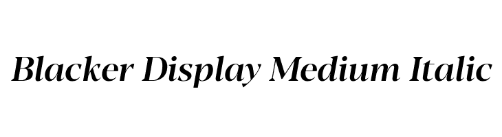 Blacker Display Medium Italic  لخطوط تنزيل