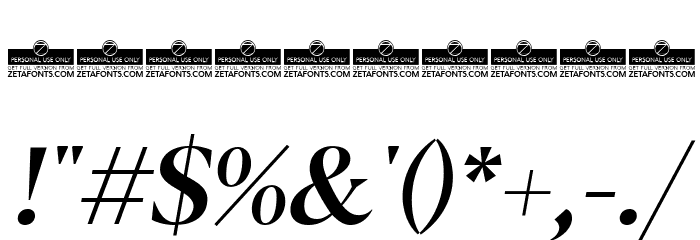 Blacker Display Medium Italic Font OTHER CHARS