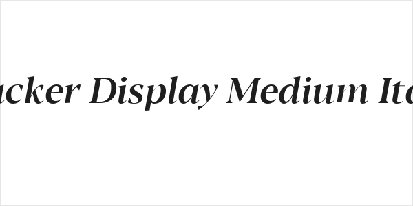 Blacker Display Medium Italic Logo