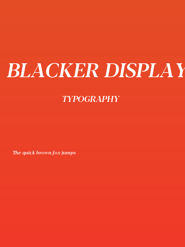 Blacker Display Medium Italic Poster