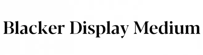 Blacker Display Medium  Free Fonts Download