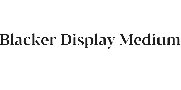 Blacker Display Medium Logo