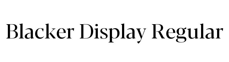 Blacker Display Regular  les polices de caractères gratuit tlcharger