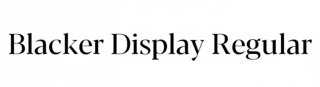 Blacker Display Regular  Скачать бесплатные шрифты