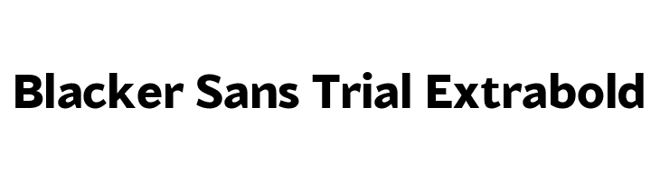 Blacker Sans Trial Extrabold  Descarca Fonturi Gratis
