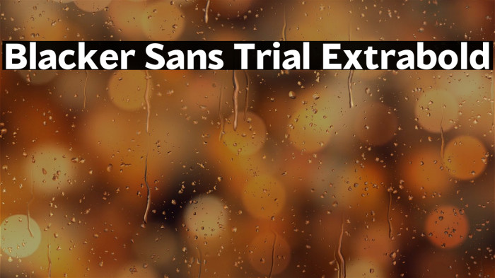 Blacker Sans Trial Extrabold Example 2