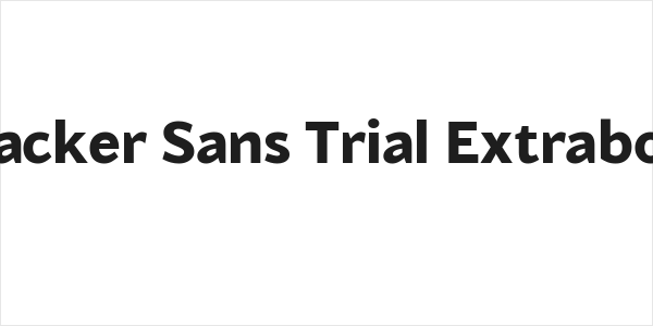 Blacker Sans Trial Extrabold Logo