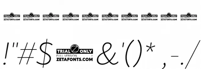 Blacker Sans Trial Extralight Italic Font OTHER CHARS