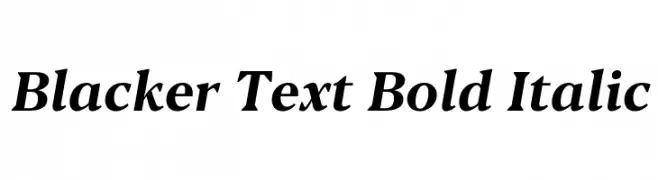 Blacker Text Bold Italic  नि: शुल्क फ़ॉन्ट्स डाउनलोड