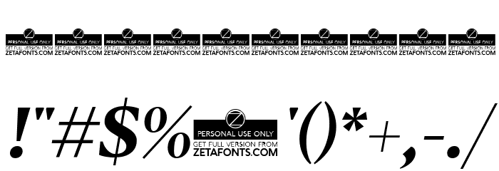 Blacker Text Bold Italic Font OTHER CHARS