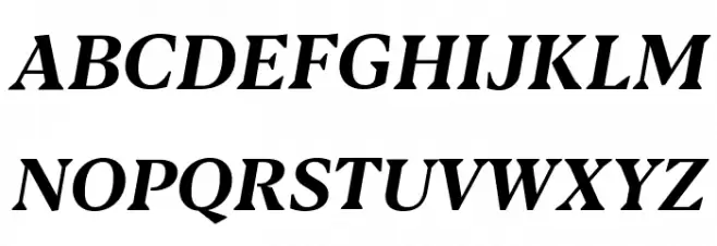 Blacker Text Bold Italic Caratteri MAIUSCOLE