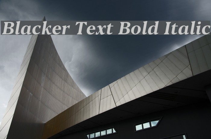 Blacker Text Bold Italic Font examples