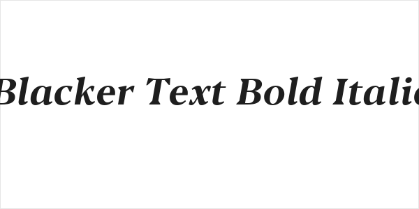 Blacker Text Bold Italic Logo