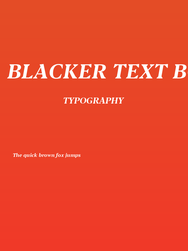 Blacker Text Bold Italic Poster