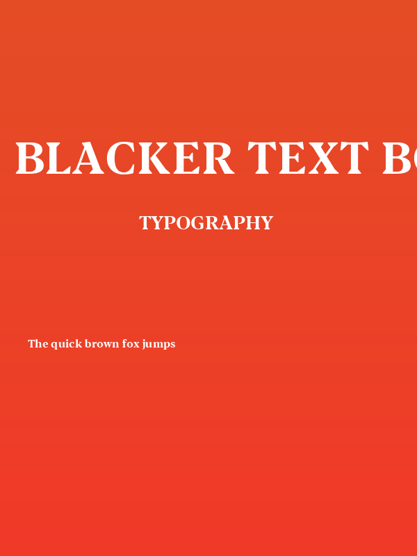 Blacker Text Bold Poster