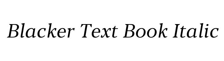 Blacker Text Book Italic  لخطوط تنزيل
