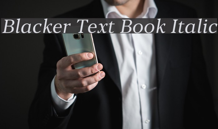 Blacker Text Book Italic Example 1