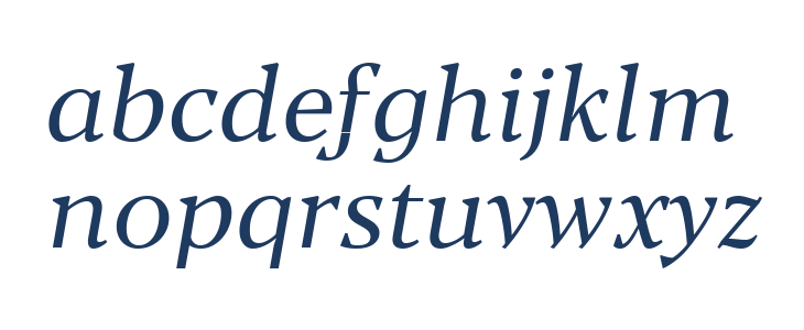 Blacker Text Book Italic Lowercase