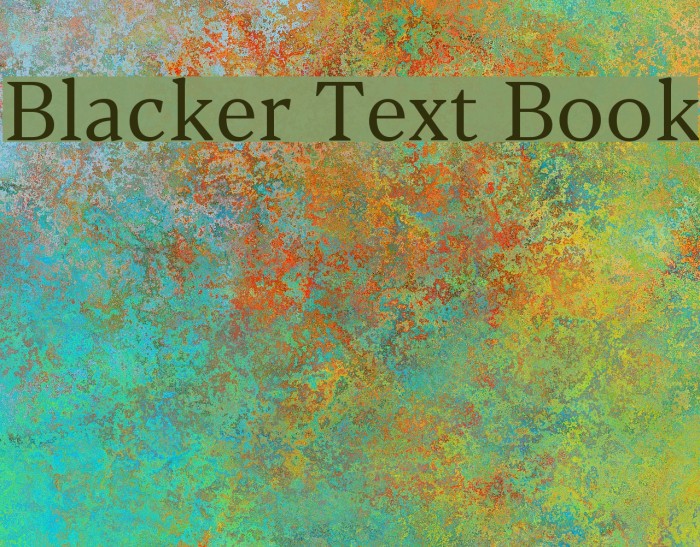 Blacker Text Book Example 1