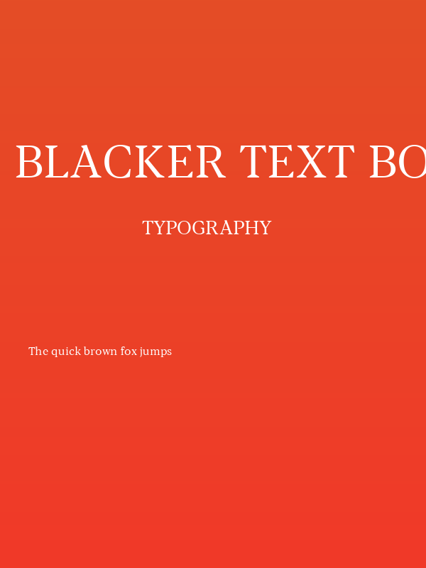 Blacker Text Book Poster