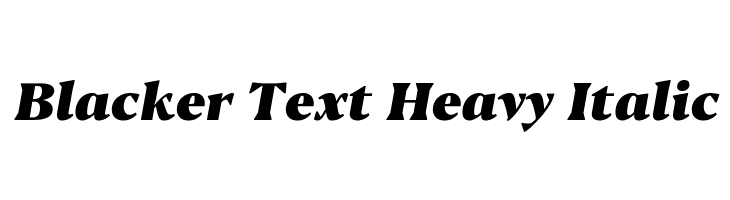 Blacker Text Heavy Italic  font caratteri gratis