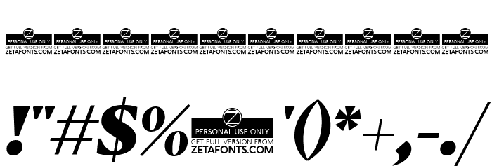 Blacker Text Heavy Italic Font OTHER CHARS