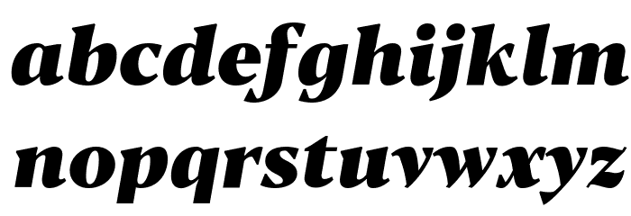 Blacker Text Heavy Italic Font LOWERCASE